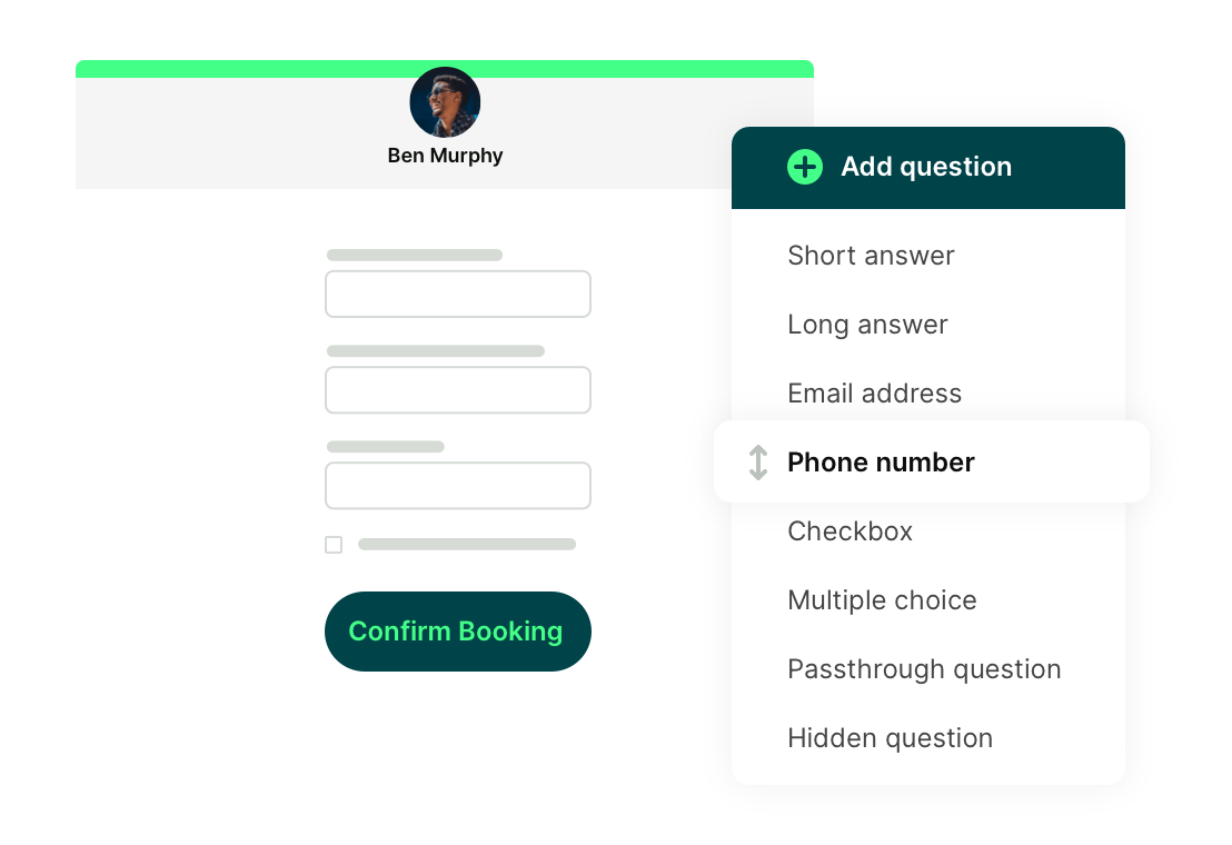 booking form