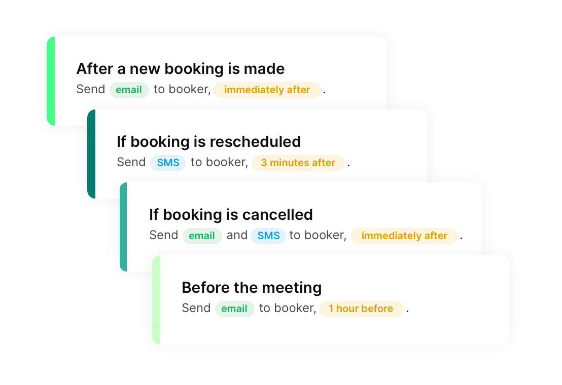 YouCanBookMe notifications flow to avoid scheduling conflicts