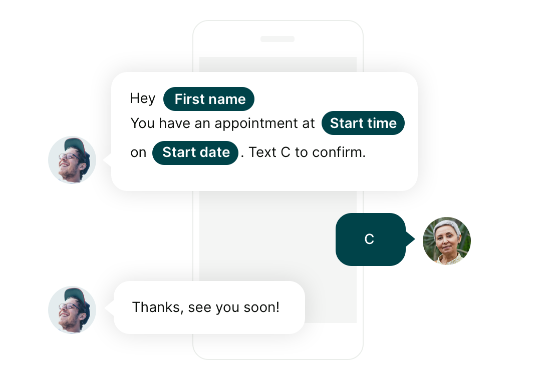 YouCanBookMe SMS appointment confirmations