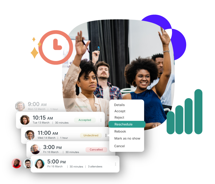 Students attend class after scheduling it with YouCanBookMe's tutor scheduling software