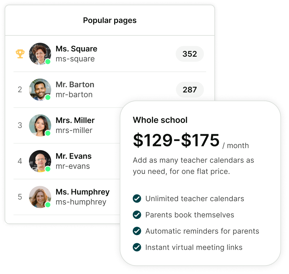 parent-teacher conference scheduler plans YCBM