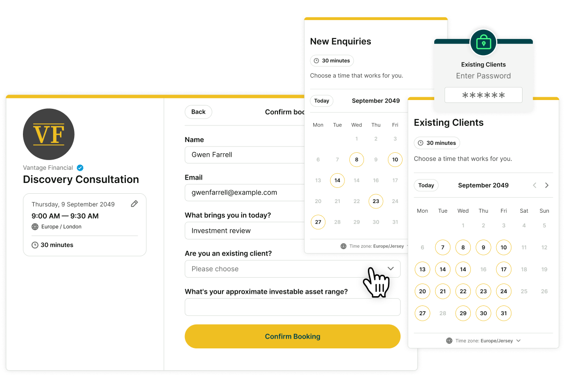 customize booking flow finserv