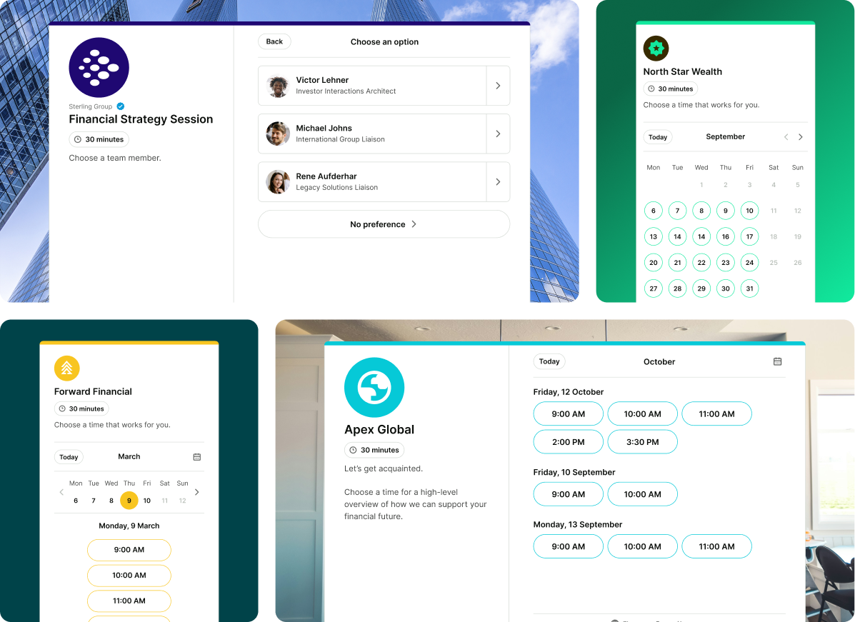 scheduling software for financial services firms
