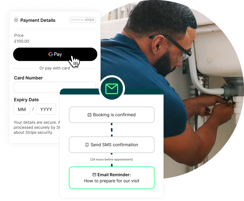 Home services - collect payments before jobs