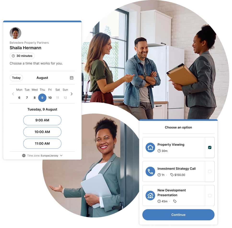 Real estate appointment scheduling app