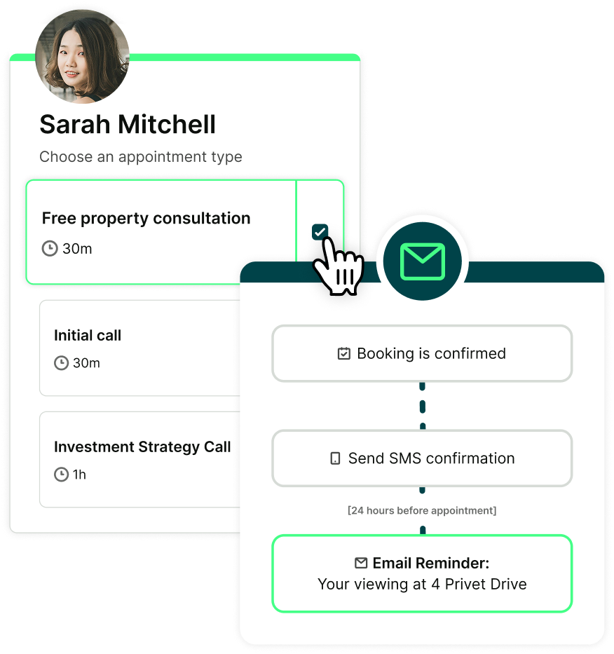 real estate notifications booking