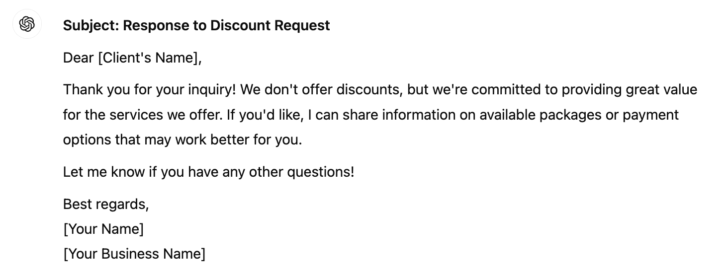 16_discount request