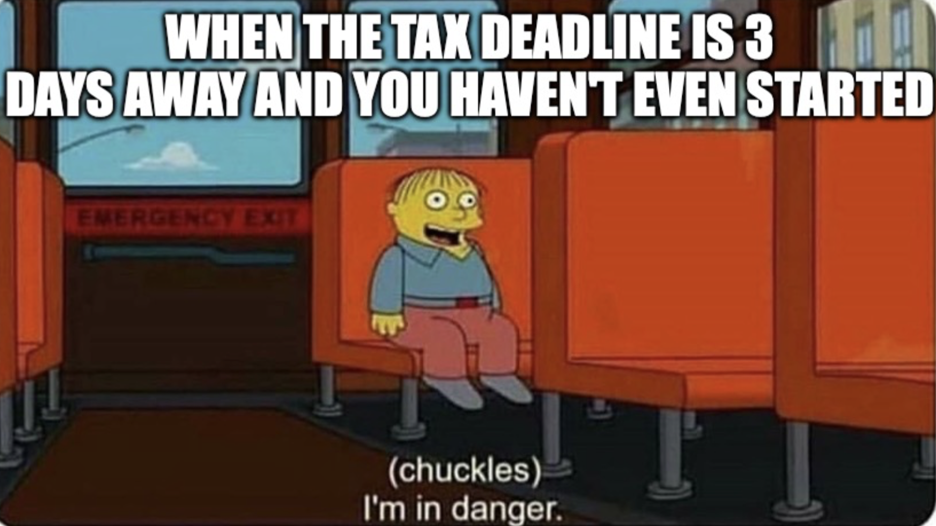 Tax deadline meme