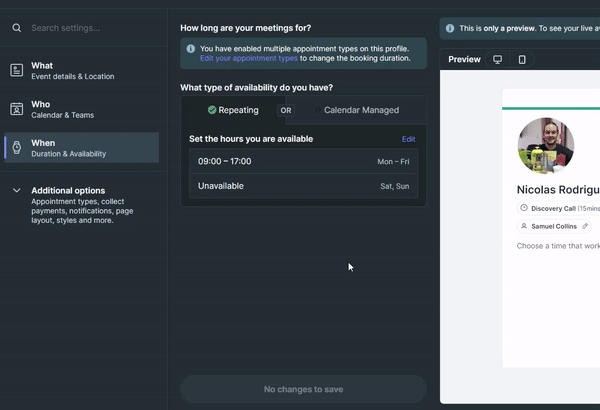 How to add padding between appointments in YouCanBookMe