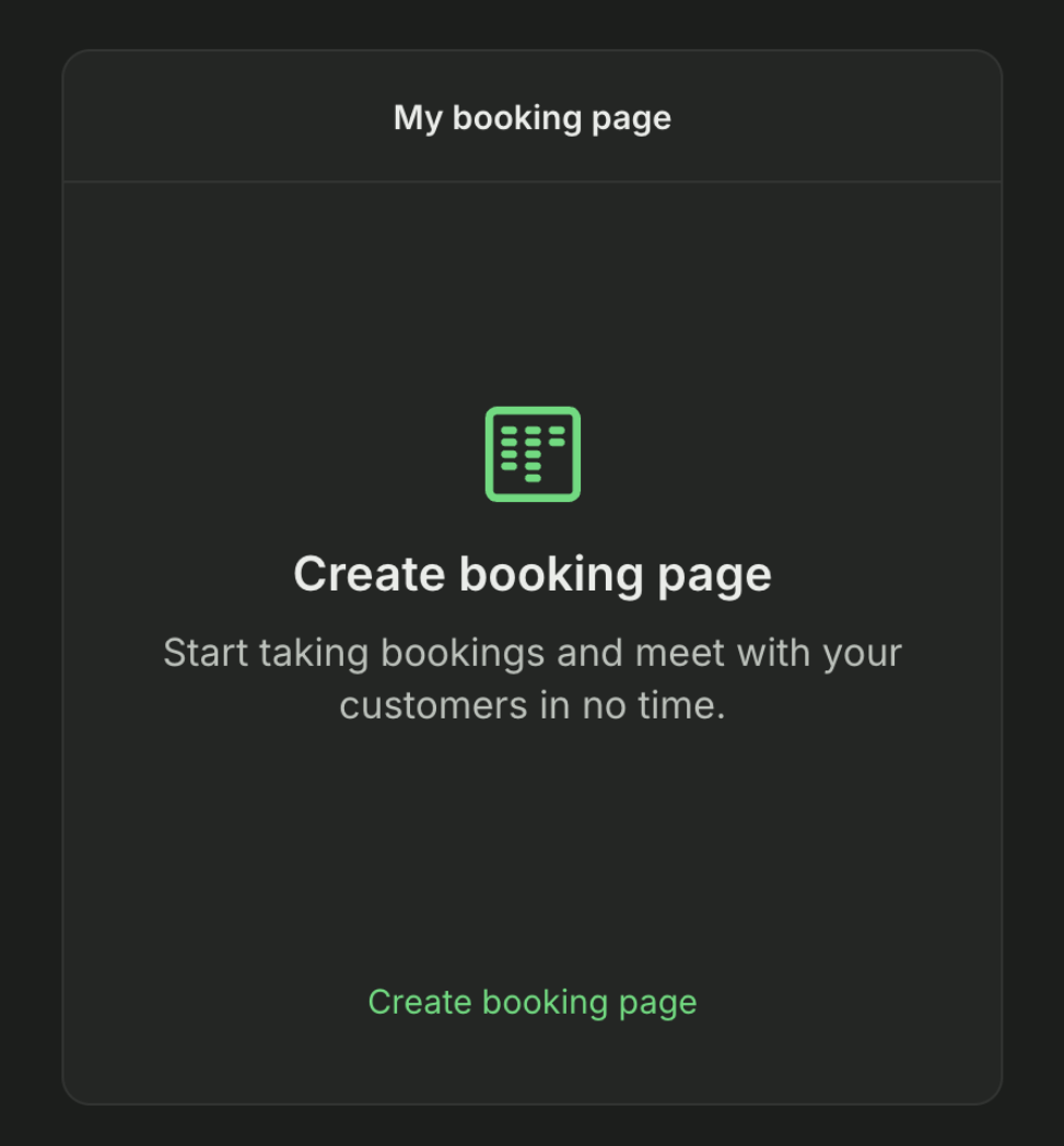 create a booking page