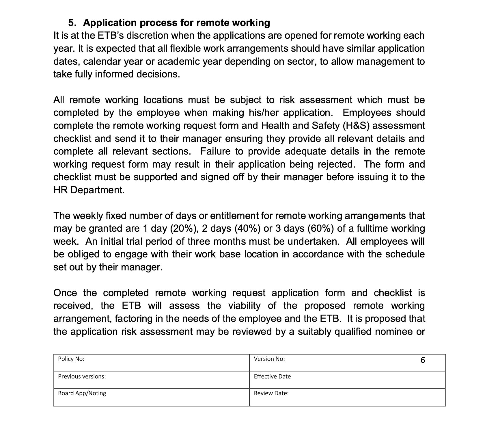 ddletb remote work policy