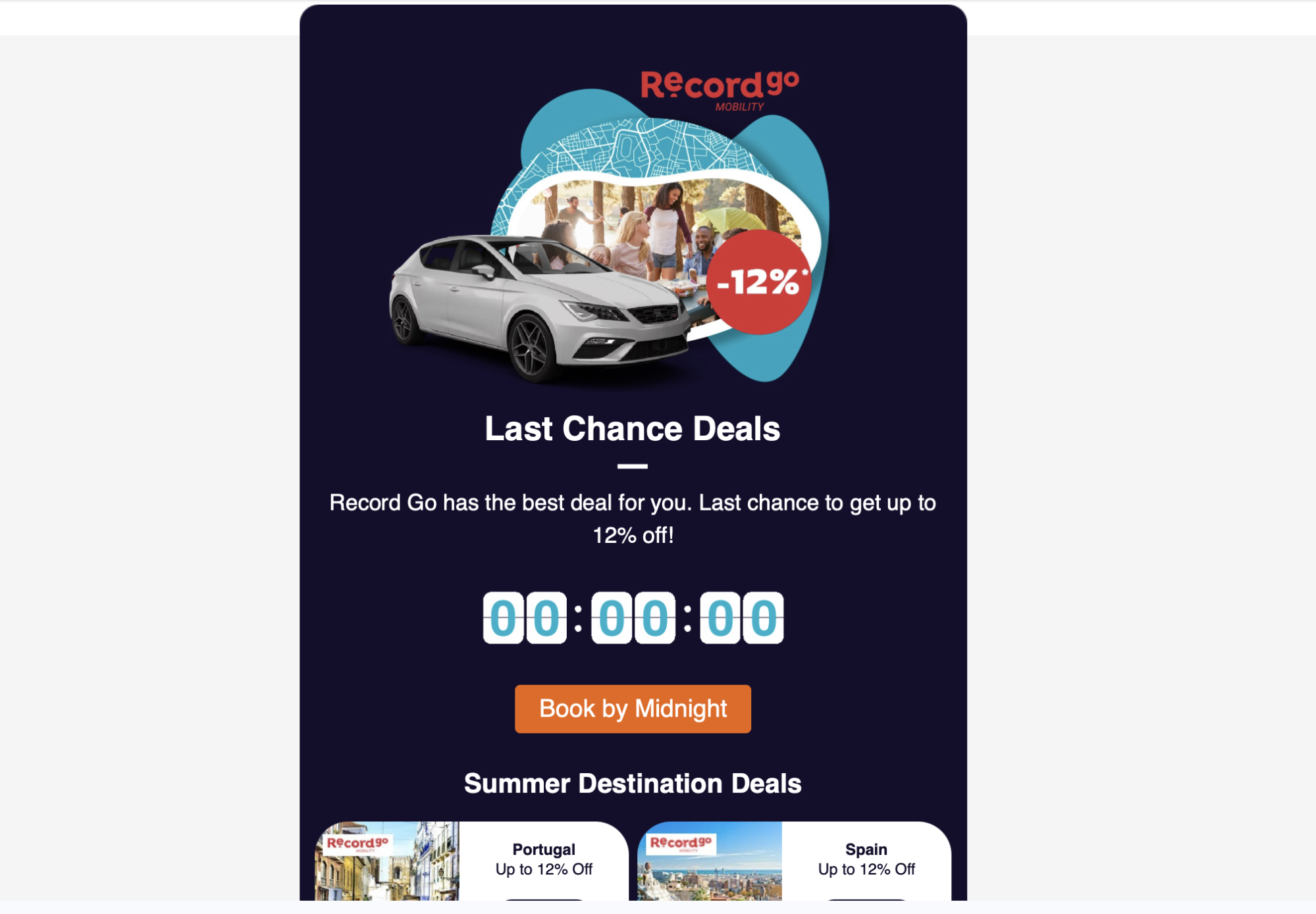 Urgent book now CTA button