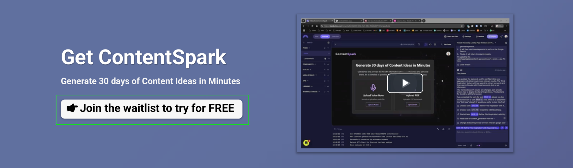 contentspark cta button example