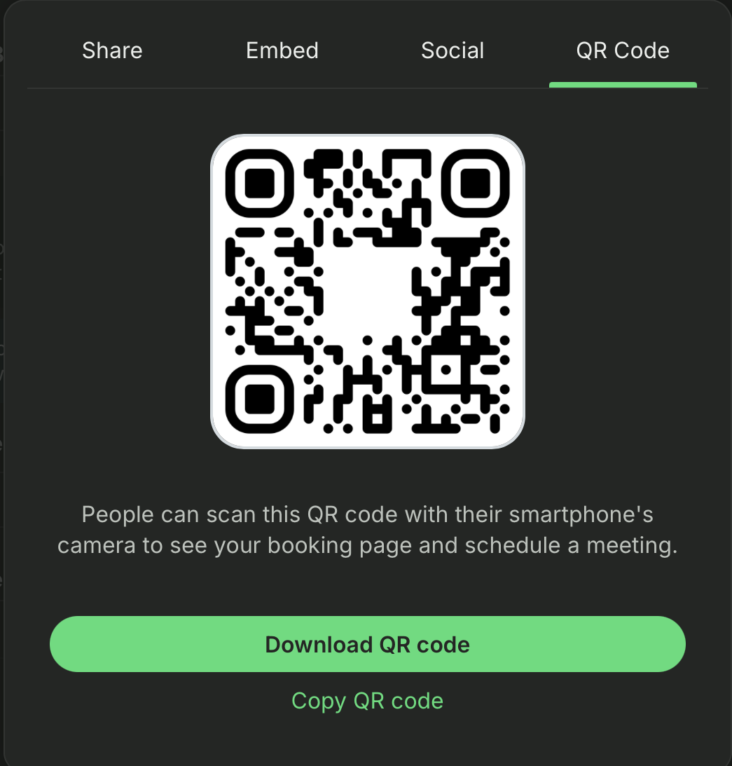 How to generate a QR code for your booking page YouCanBookMe
