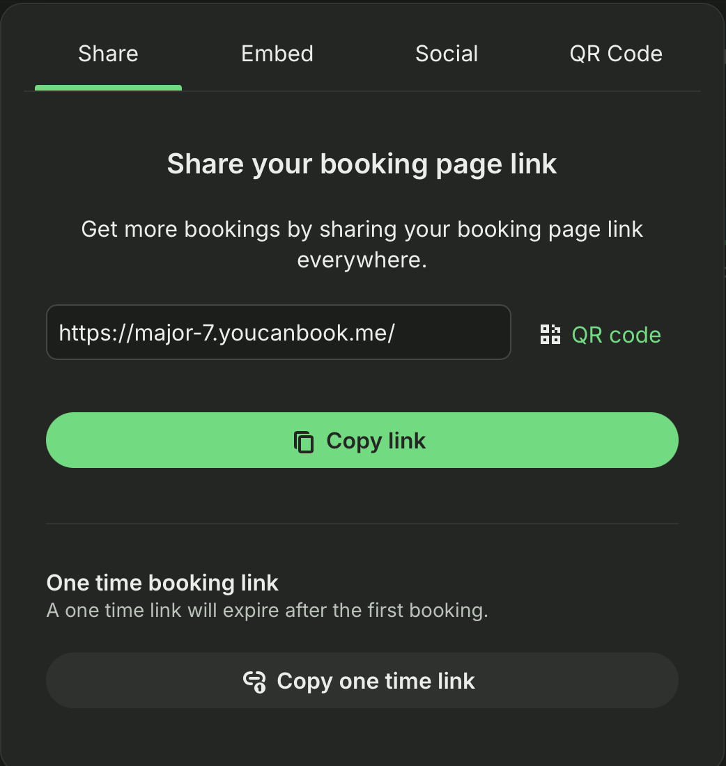 How to share you booking link on YouCanBookMe