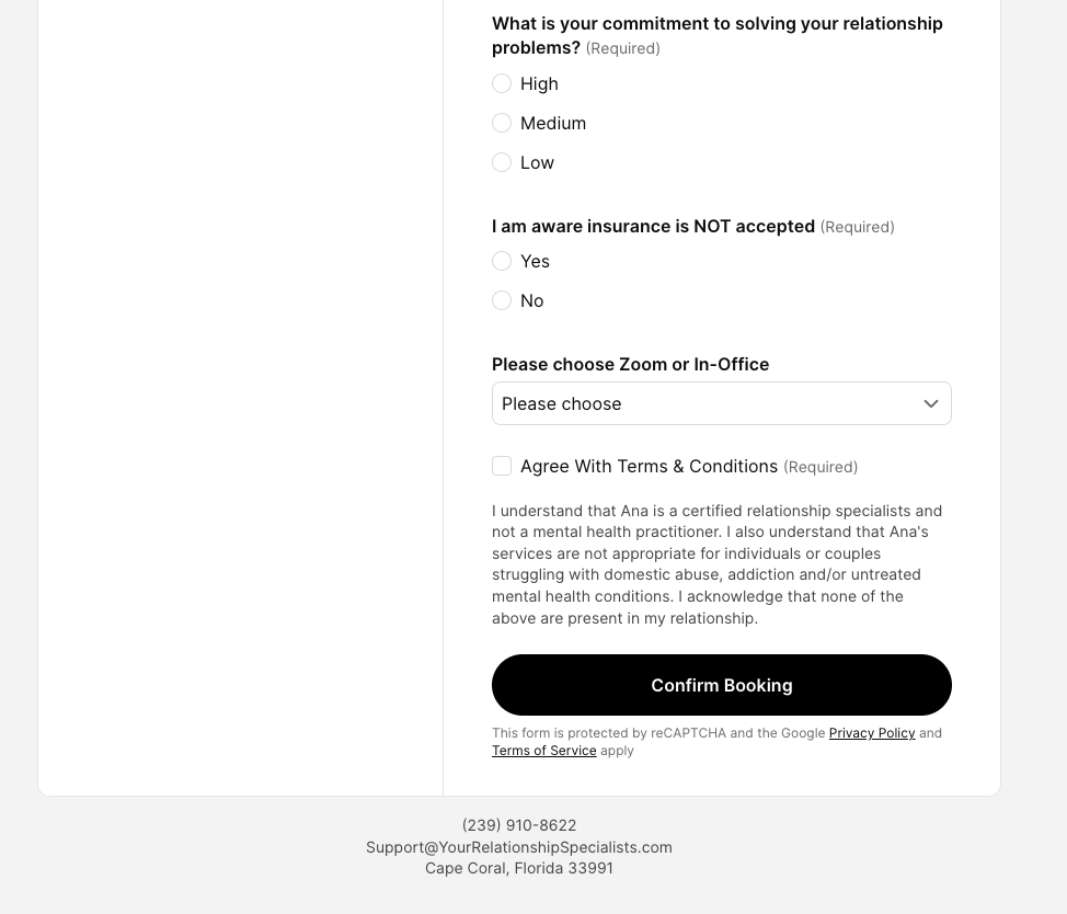 Ana Loiselles YouCanbookMe coaching booking form 2