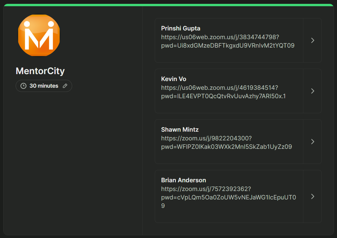 Mentor city team member selection