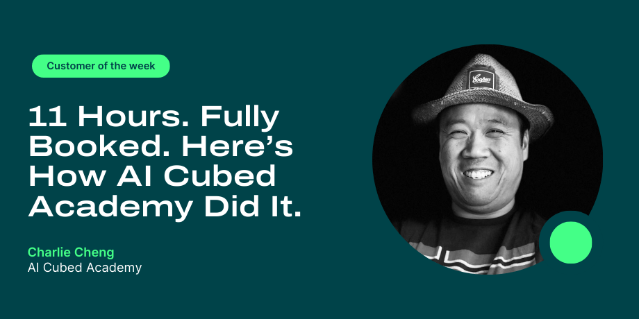 How customer of the week Charlie Cheng uses YouCanBookMe to stay fully booked