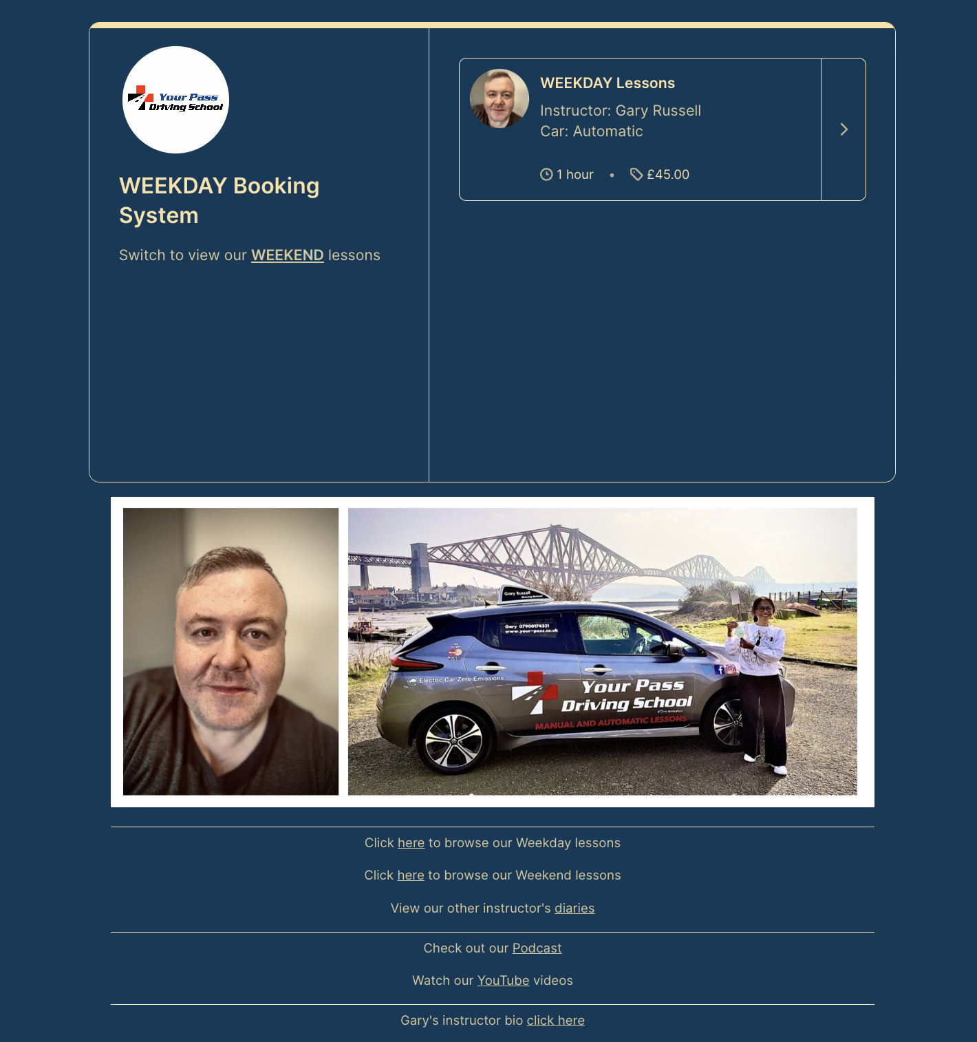 Gary Russell's YouCanBookMe scheduling page