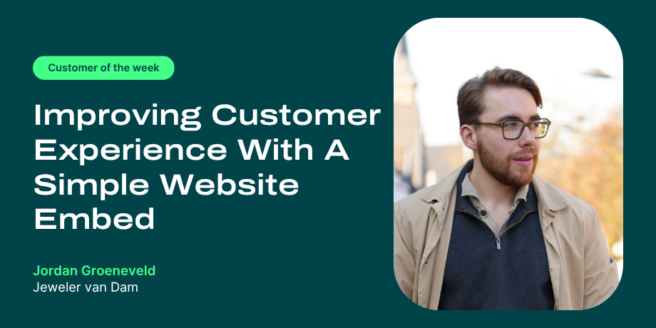 How Jordan Groeneveld uses YouCanBookMe's retail scheduling software at Jeweler Van Dam