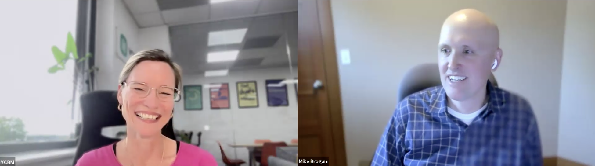 YouCanBookMe's Kate Reynier chats with customer of the week Mike Brogan