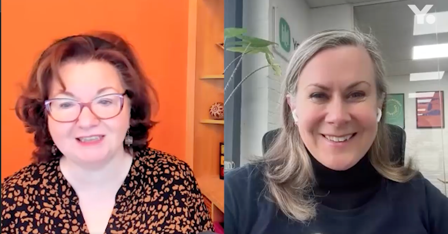 YouCanBookMe CEO Brigdet Harris chats with Peggy Anne Salz