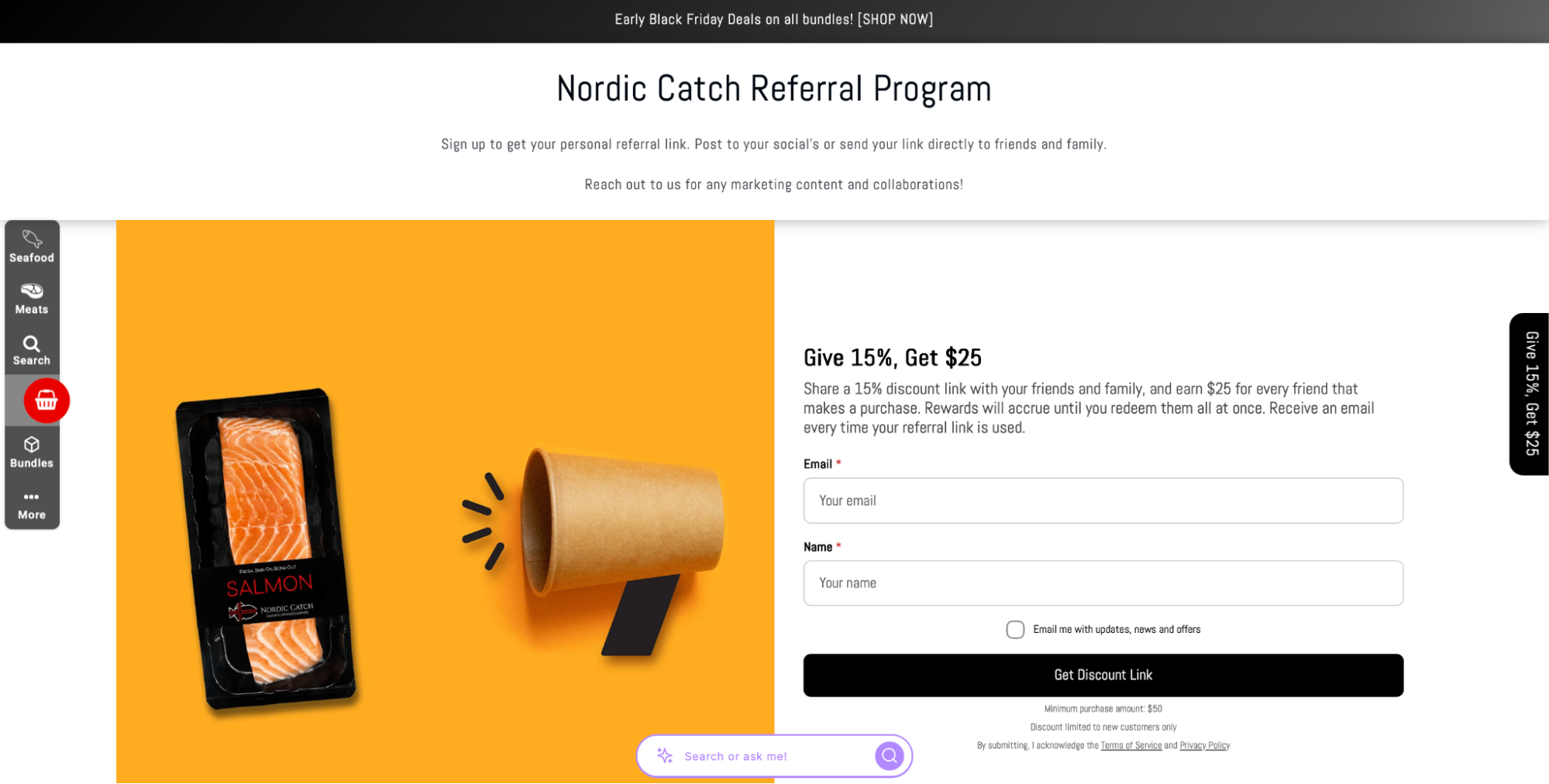 nordic catch customer referral program