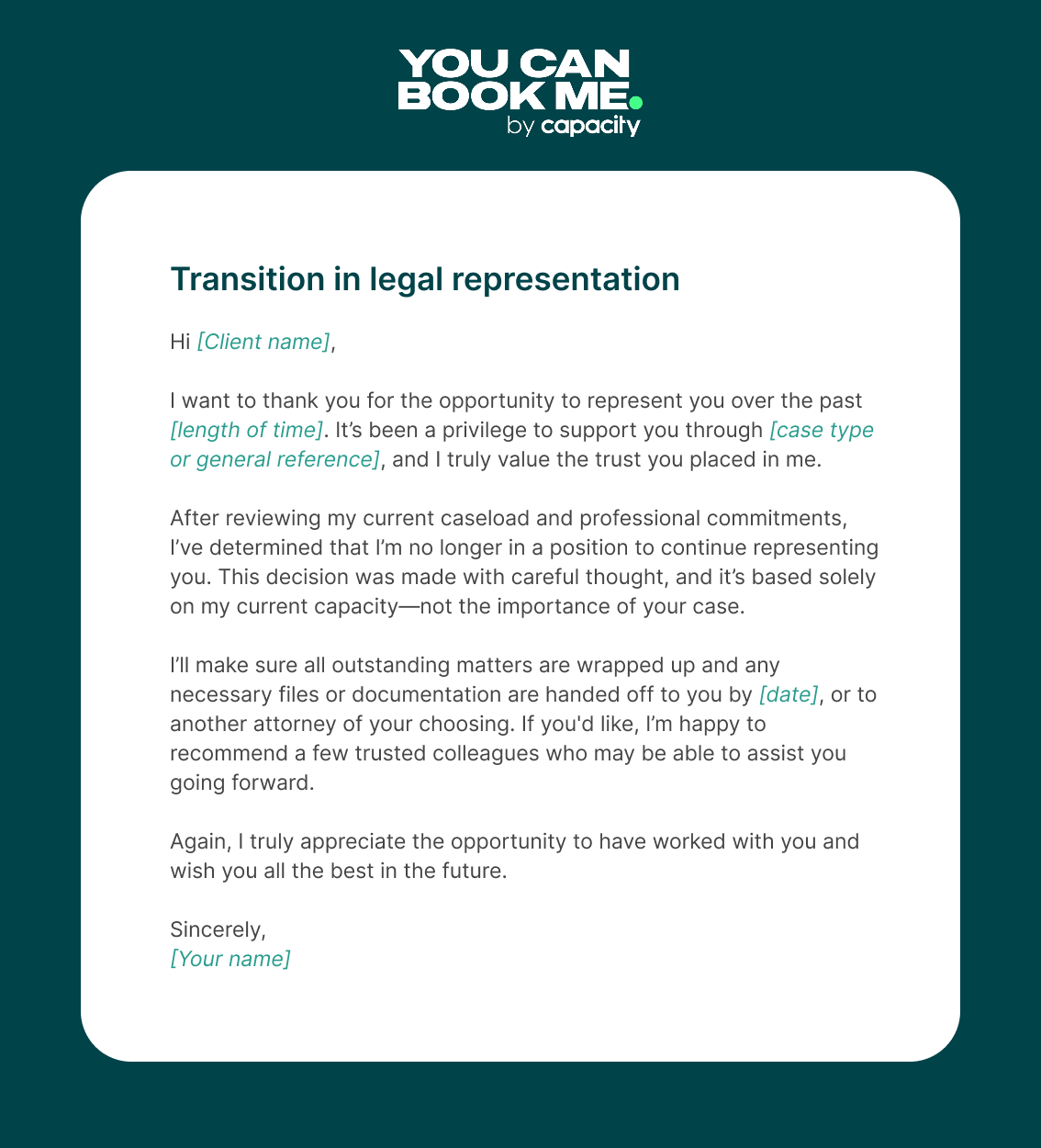 How to Fire a Client email template for lawyers