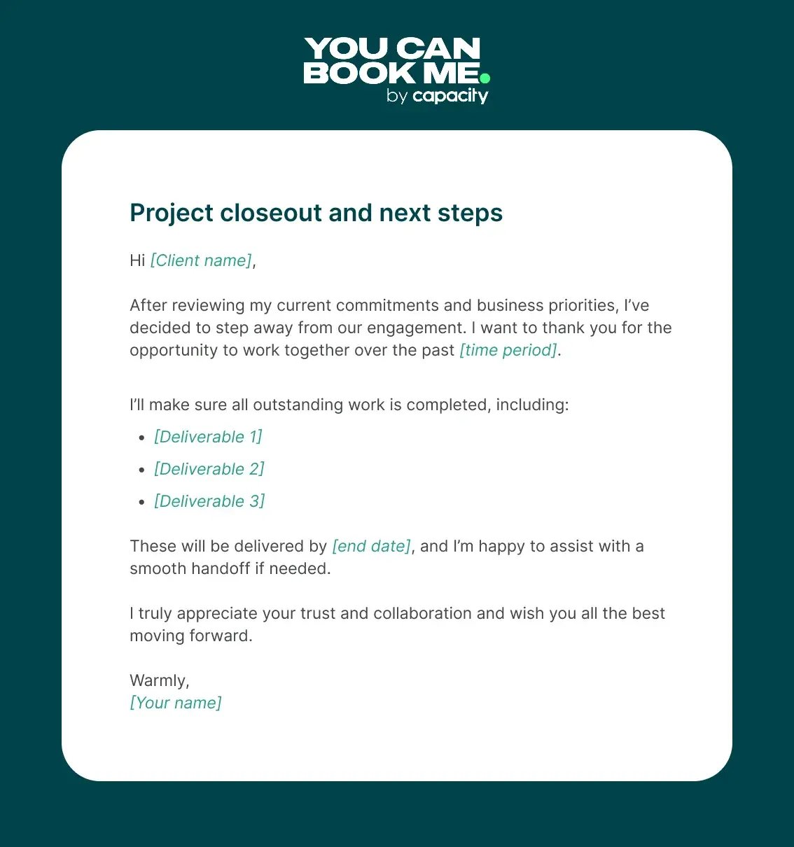 Polite and straightforward email template for firing a client