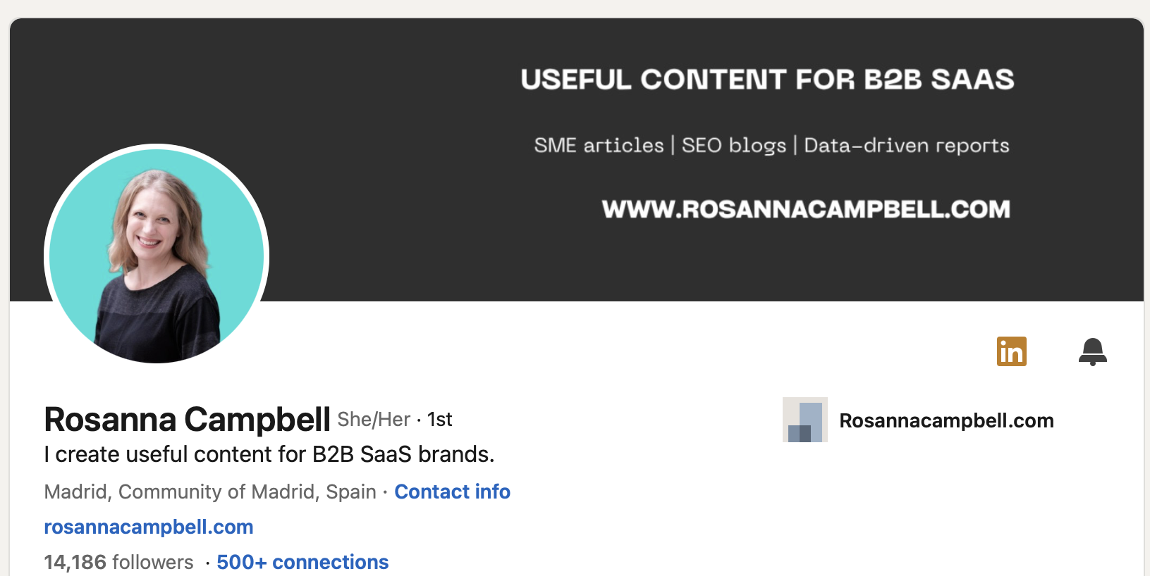 LinkedIn profile pic and banner example