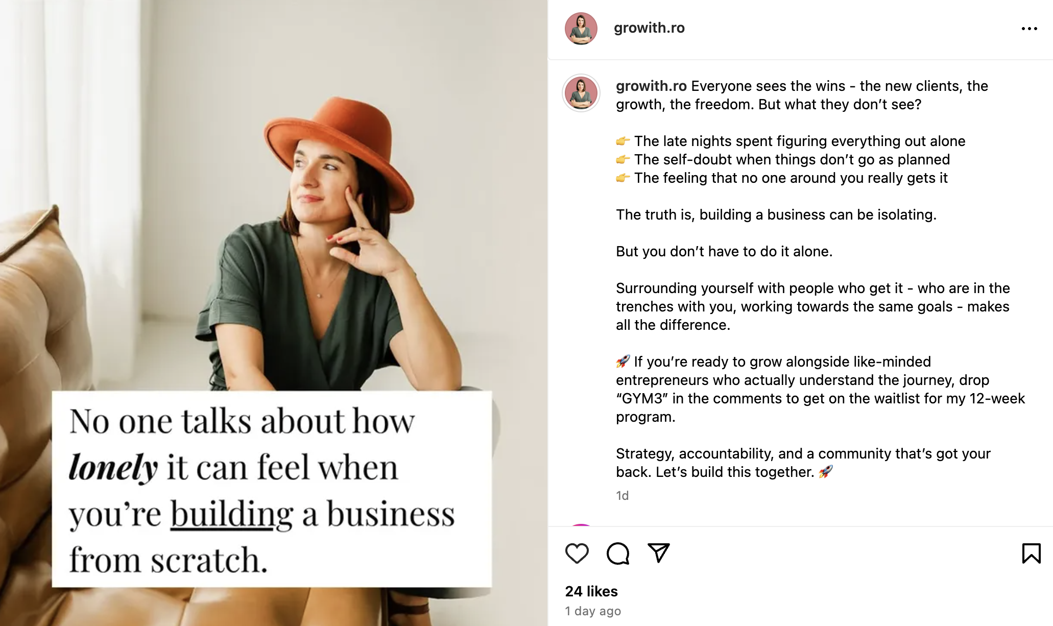 Instagram post from Grow With Ro