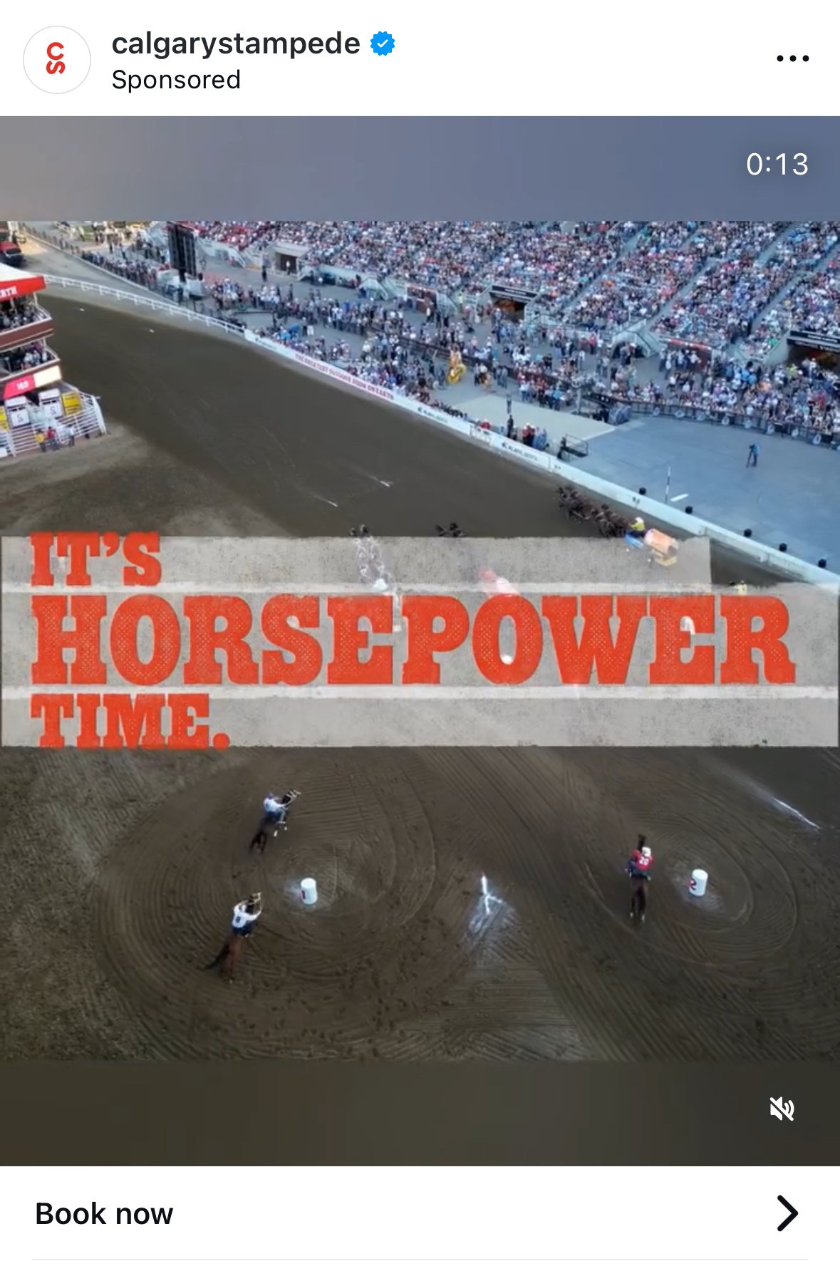 example of local instagram ad for Calgary Stampede
