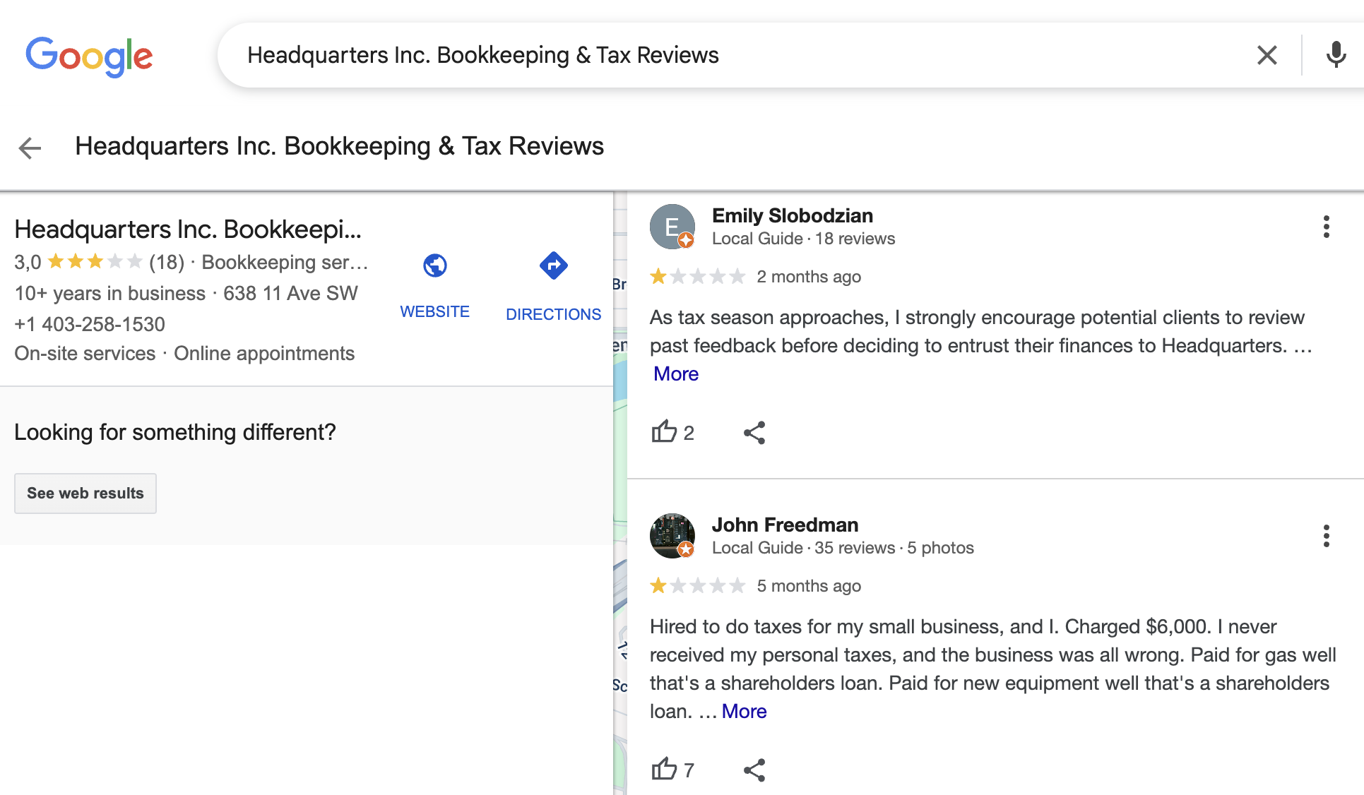 accounting negative reviews