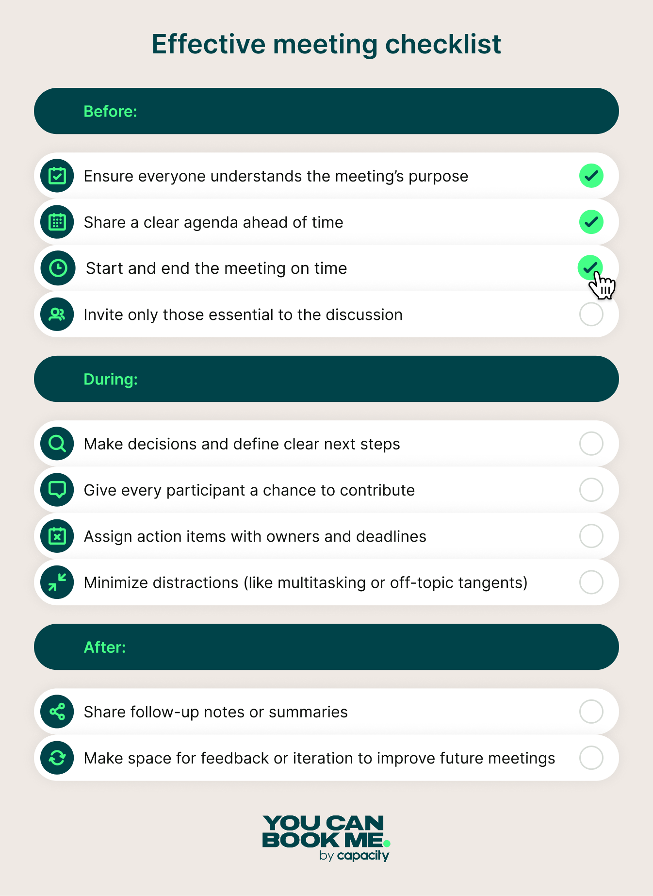 Effective meeting checklist