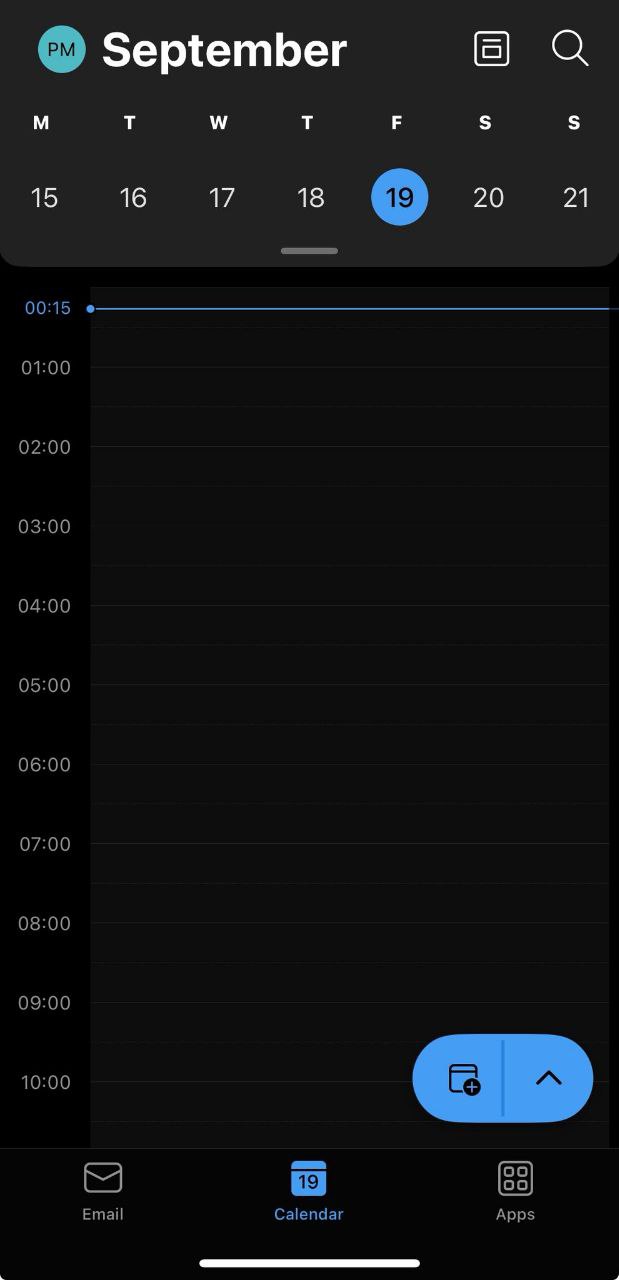 first step to setting up a meeting on iphone