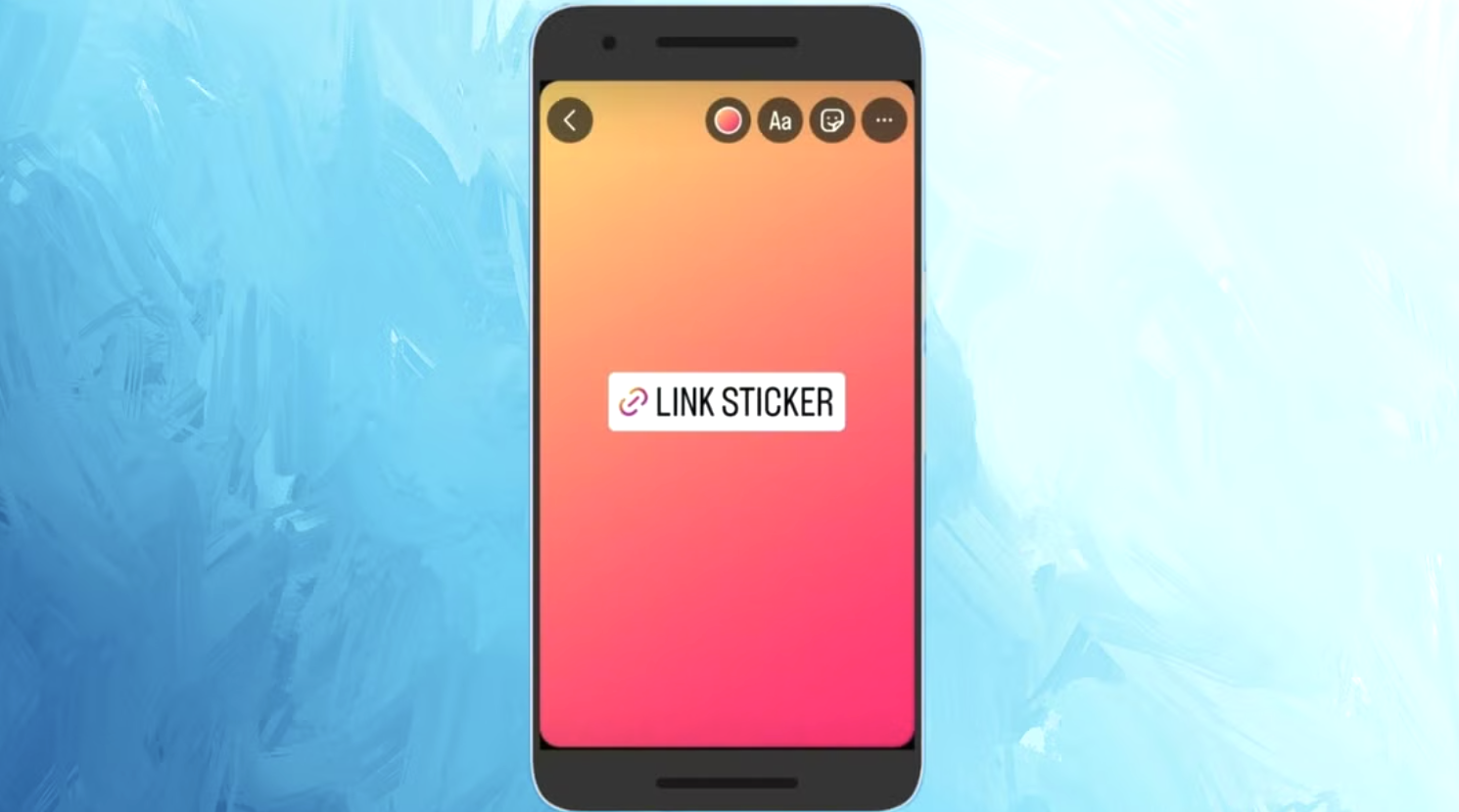 Link sticker for instagram stories example
