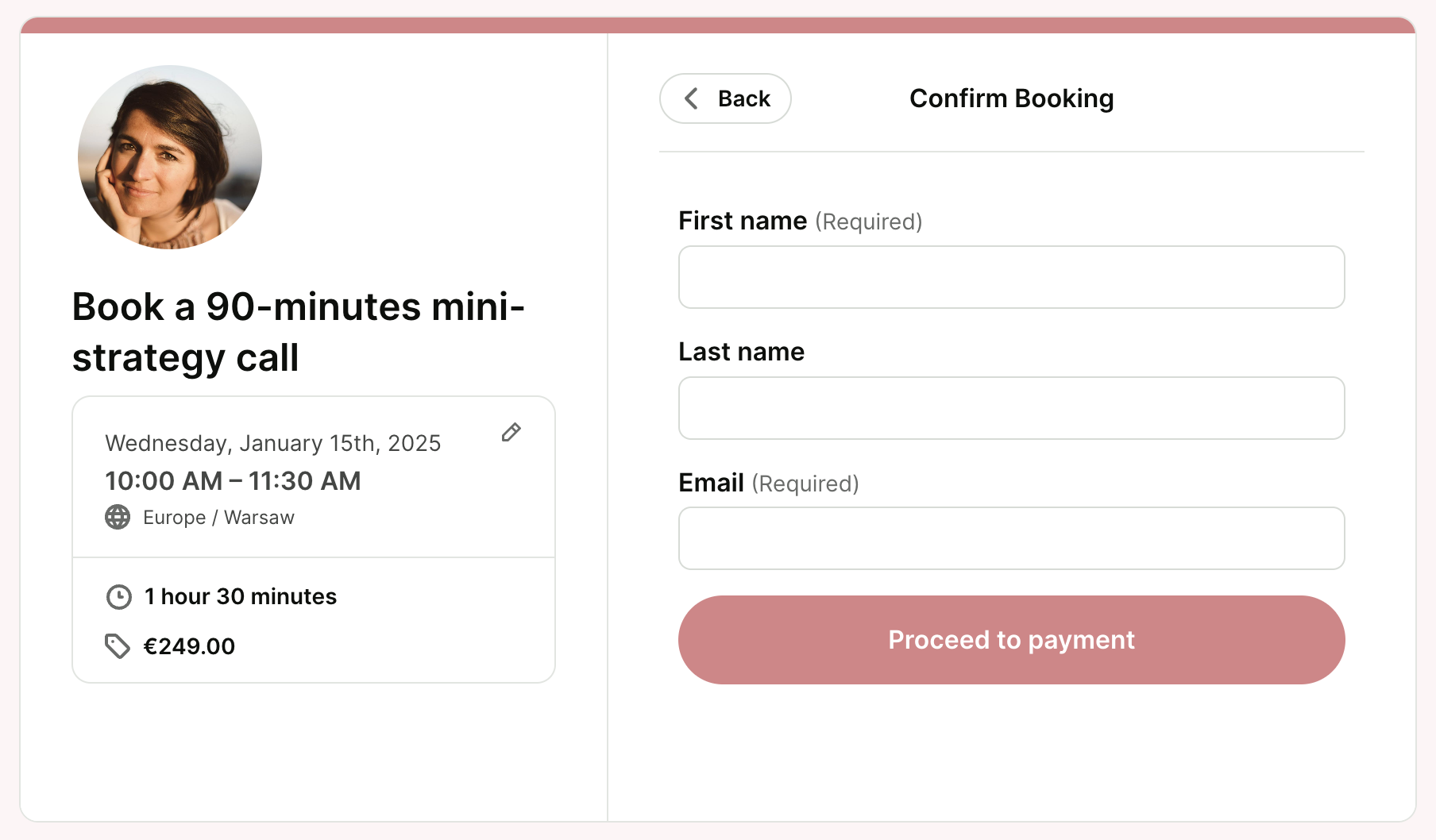 Accept payments at booking with YouCanBookMe