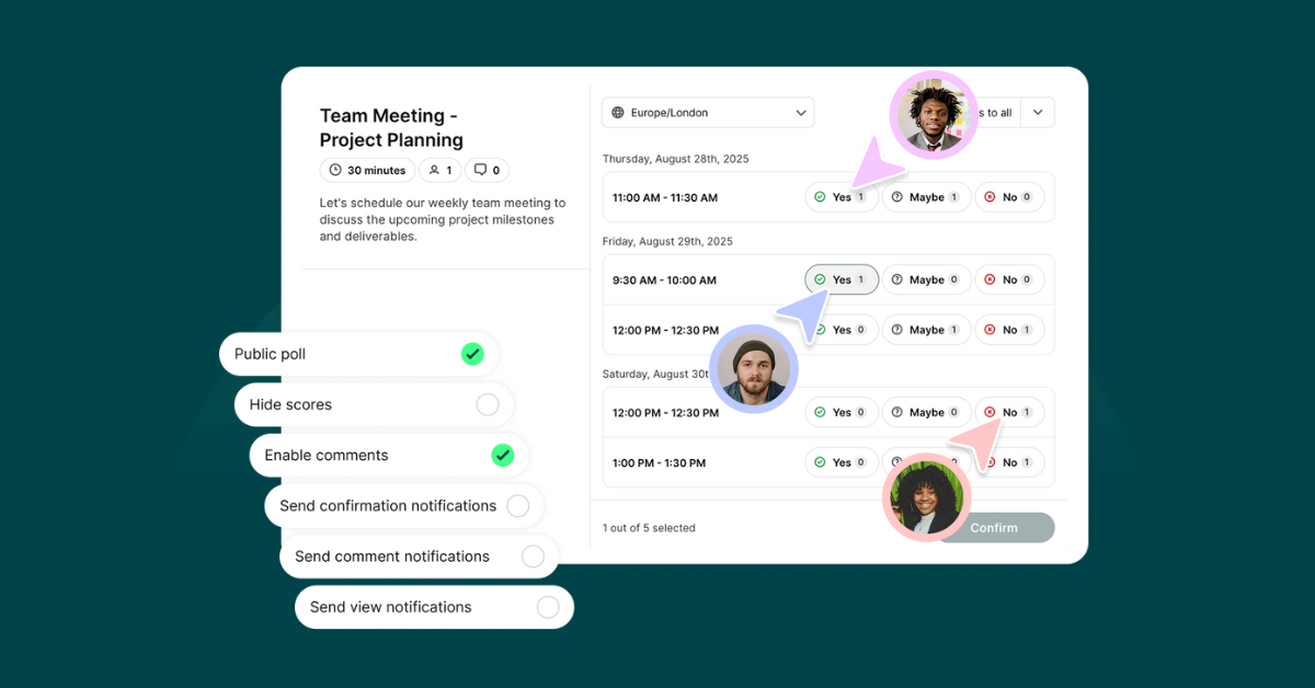 youcanbookme meeting polls