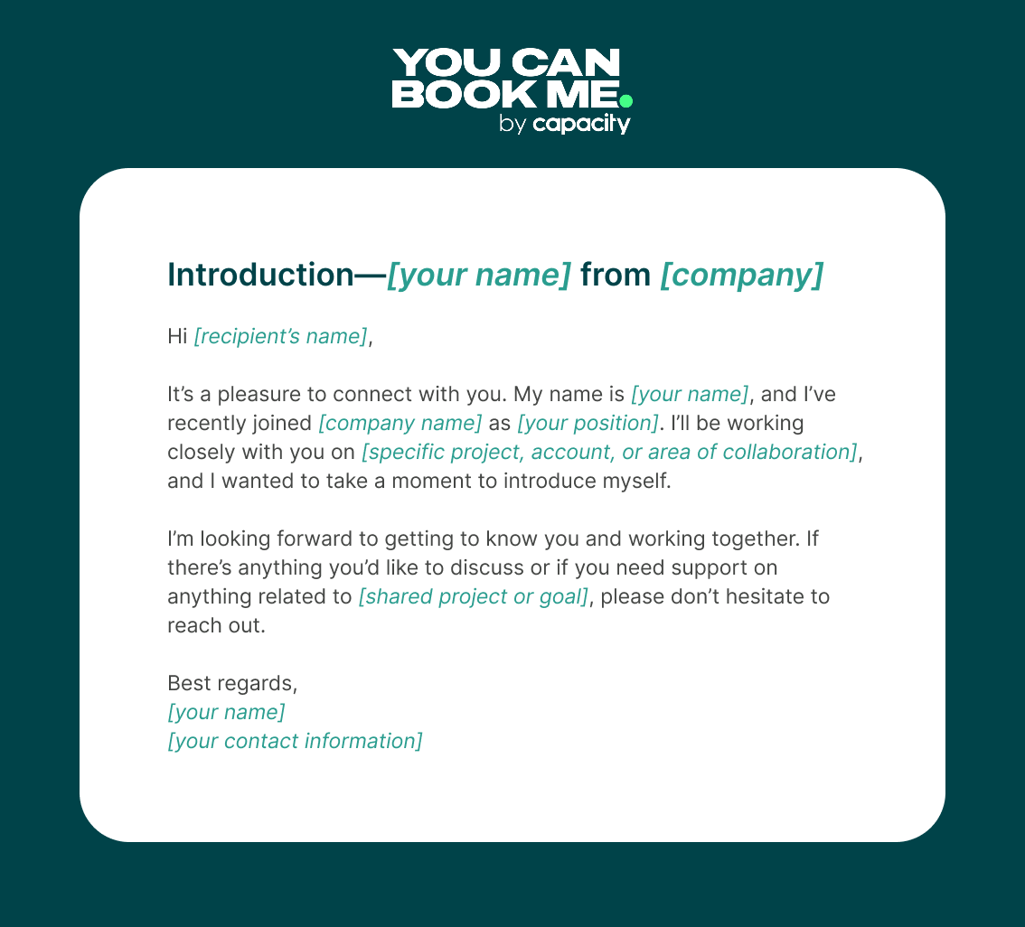 Introduction professional email template (new client or colleague)