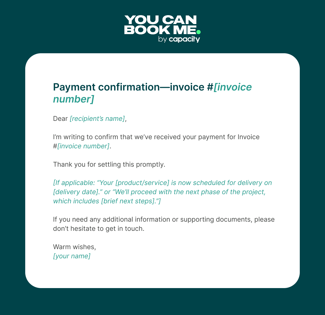 Invoice paid email Template