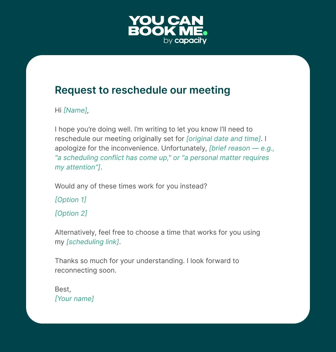 reschedule meeting professional email template