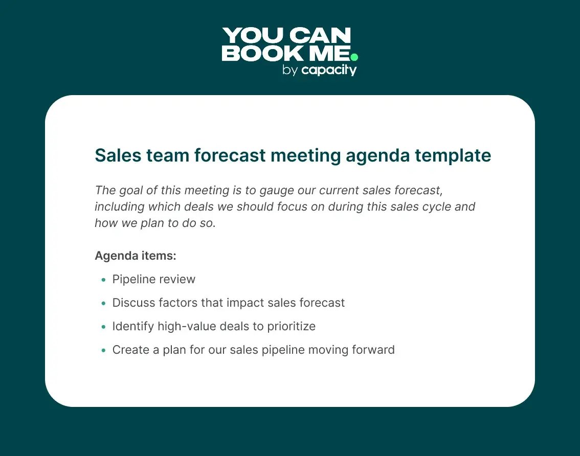 sales team forecast meeting agenda template