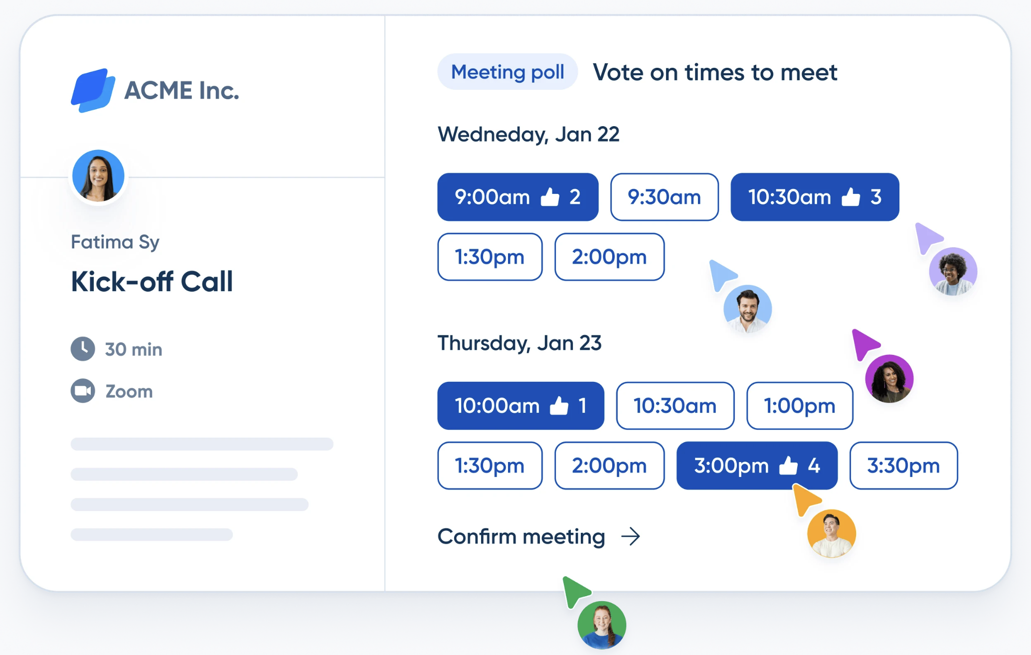 Calendly meeting poll