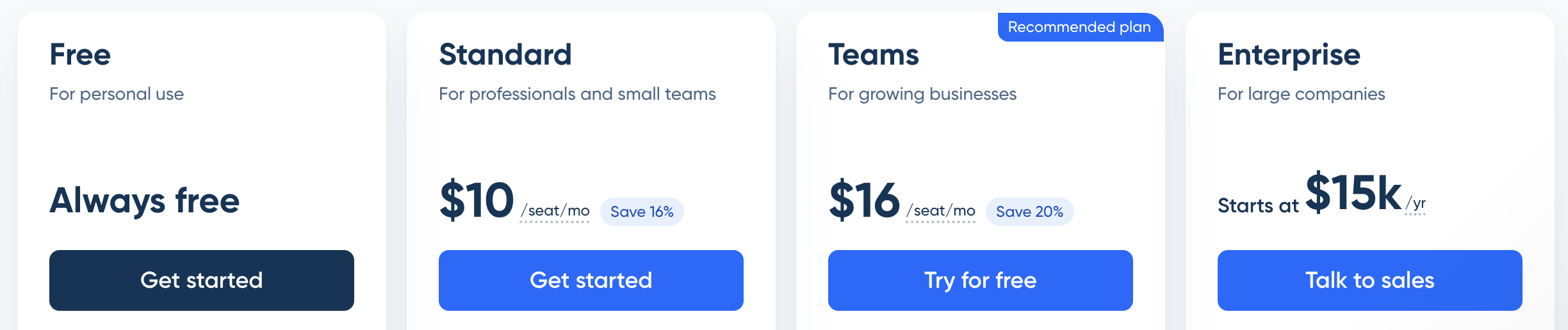 Calendly updated pricing