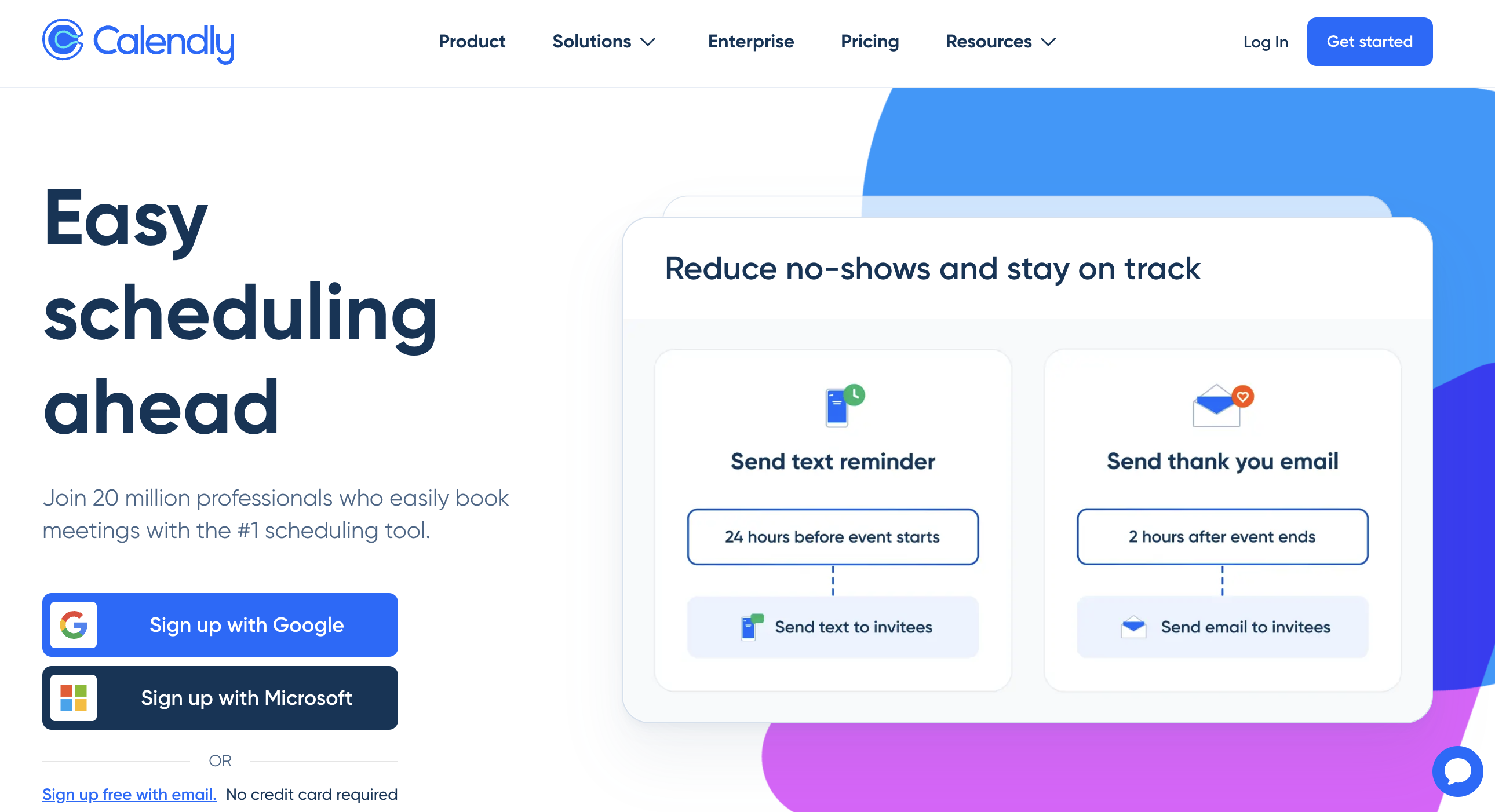 Calendly scheduling app homepage