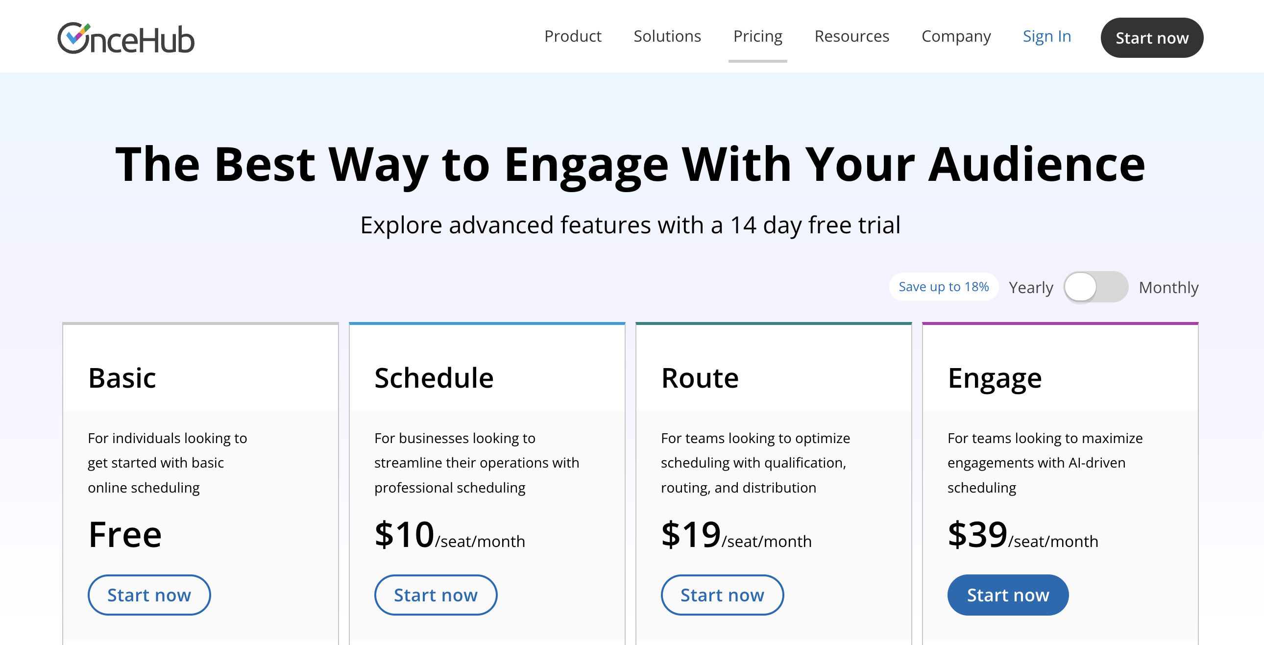 Oncehub Plan Comparison Scheduling