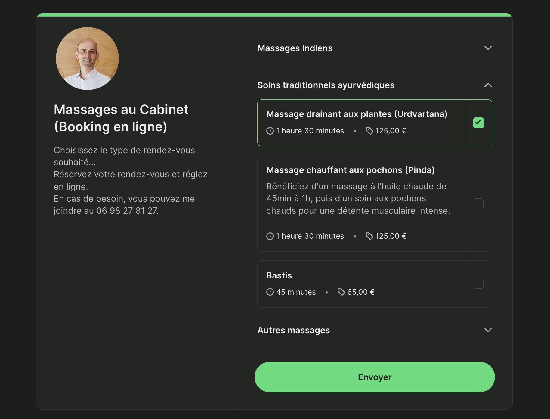 Group services into categories via youcanbookme