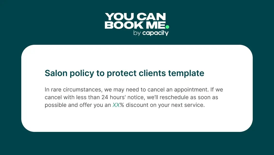 Salon policy to protect clients template