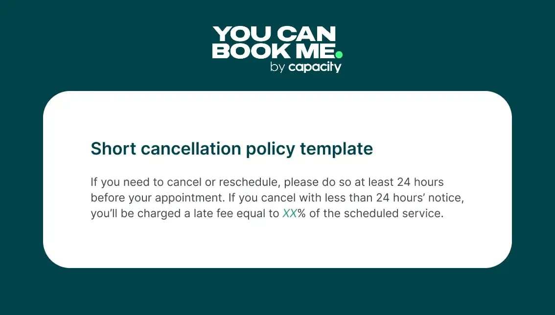 Short cancellation policy template