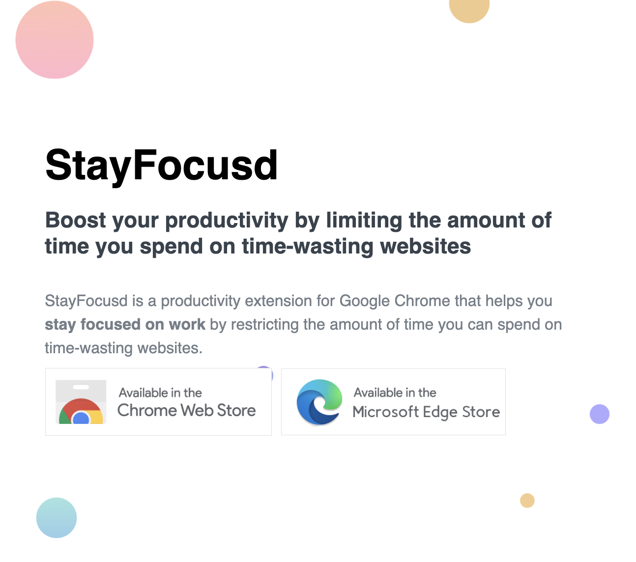 StayFocusd web browser extension